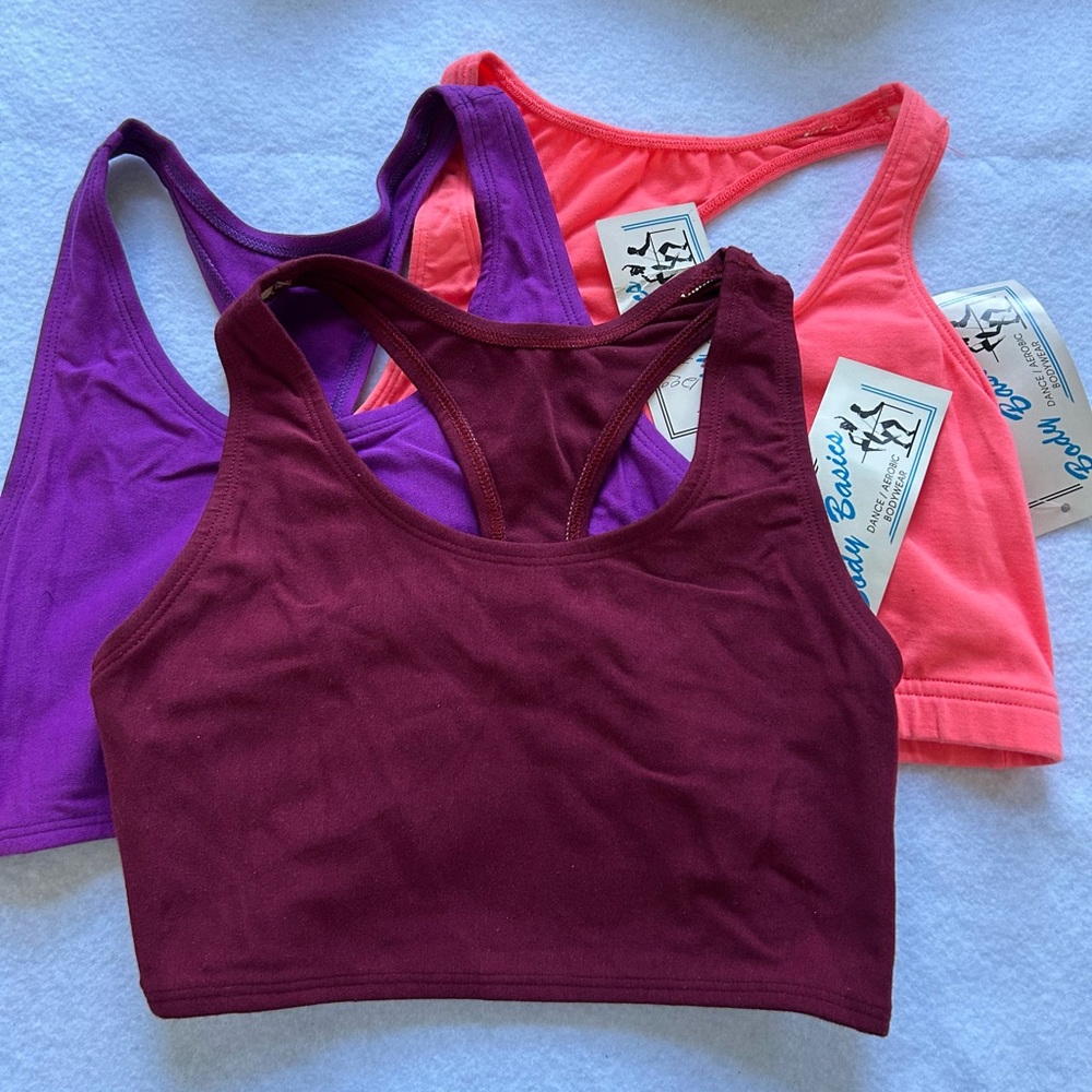 Vintage dance aerobics sports bras
